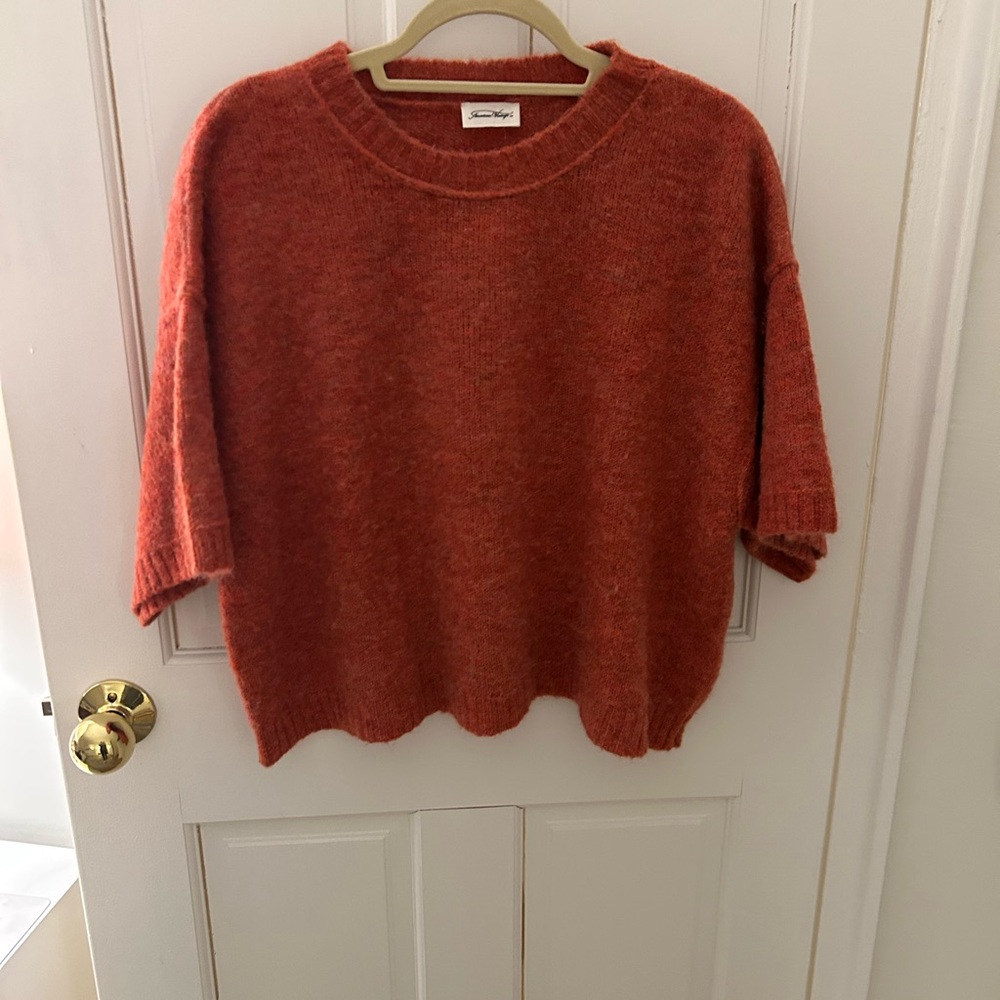 FINAL PRICE. American Vintage Warm Orange Crew Neck Sweater